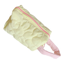 1Travel Cosmetic Bag Lichtgeel Met Veel Opbergvak Voor Make-Up