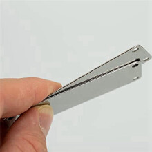 25 Pack Stainless Steel Engraving Blank Tags Rectangle Stamping Blanks with 4 Holes 1Inchx3Inch