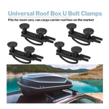 Conjunto de 4 Abraçadeiras em U para Bagageiro de Teto, Parafusos para Suporte de Carga no Teto, Clipes em U de 85 mm de Largura com 8 Porcas de