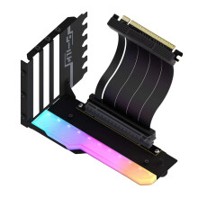 Vertical GPU Mounting Bracket with PCI-E 4.0 X16 Riser Cable Video Card Support Kit 90 Degree Right Angle Black