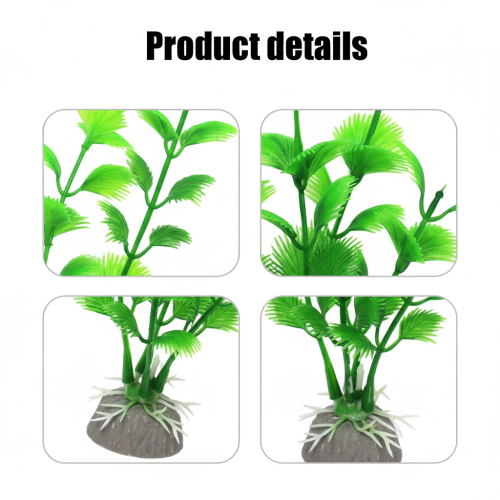 (20cm Green Shell) Fish Tank Plastic Aquarium Plants Decor