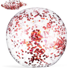 Glitter Sequin Pumppuinen Rantapallo Pumpulla Ruusukulta Ulkouima-altaalle Leikkimiseen Taitettava Kannettava Hauska Peli