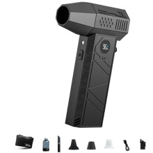C6Pro Turbo Fan Cordless Compressed Air Duster Powerful Air Blower Display LED Lighting for Home and Car Cleaning