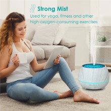Tuya WiFi Luchtbevochtiger met Essentiële Aromaolie Diffuser, Home Luchtbevochtiger 400ml Mistmaker, EU-Stekker