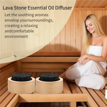 2 Pcs Lava Rock Essential Oil Diffuser Lava Stone Passive Diffuser for Sauna Decorating At Office, Bedroom, Bathroom