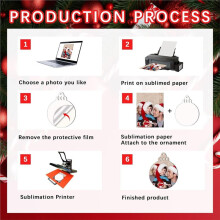 20 Pack Christmas Sublimation Ornaments Blanks Personalized Ornaments for Xmas DIY Tree Decoration Party Supplies