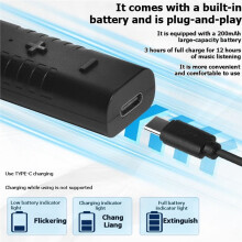 Audio Receiver 3.5mm AUX Stereo Wireless Music Adapter with HD Mic for Car Kit Spearker Headphones
