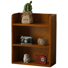 Wooden Desktop Cup Storage Box Office Supplies Kitchen Real Wood Display Cabinet Mugs Retro Organizer Rectangular Ape B