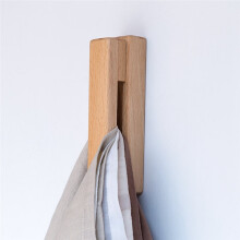 Rustic Wood Towel Hooks Wall Mount Storage Hanger Cap Rack Adhensive Strip Home Decor Organization Bathroom Knob