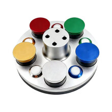 Alloy Five Holes Oil Dish Cup with Lid for Watch Repair Lubricants Grease Storage Tool Watch Oiler Kit