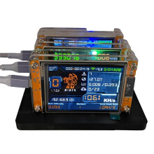 3X 1060KH/S NMMiner NerdMiner+3 Slots Stand Upgraded Harshrate 2.8 Inch Display Bitcoin Crypto Solo Miner for Home