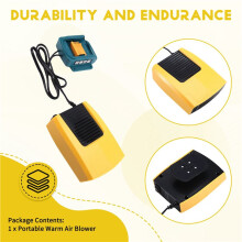 Cordless Car Heater Electric Warm Air Blower Heating Fan Windshield Demister Defroster Power Tool for 18V Battery