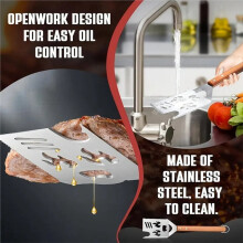 Multifunctional Grill Tool Stainless Steel Kitchen Spatula Grill Food Meat Sausage Clip Kitchen Gadgets BBQ Accessories
