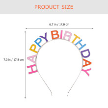 1X Delicate Verjaardag Hoofdband Metaal Voor Kinderfeestjes Decor