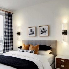 Nordic Crystal Rod LED Wall Lamp Bedroom Bedside Living Room Wall Light Aisle Interior Home Decoration