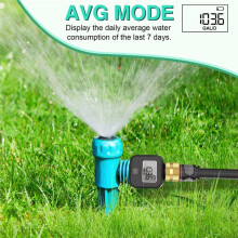 Water Flow Meter with 3/4 BSP Thread Accurately Measure Water Consumption for RV Water Tank Filling Garden Hose Watering