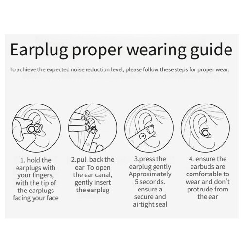 Noise Cancelling Silicone Earplugs With Carrying Case For-Pink 1