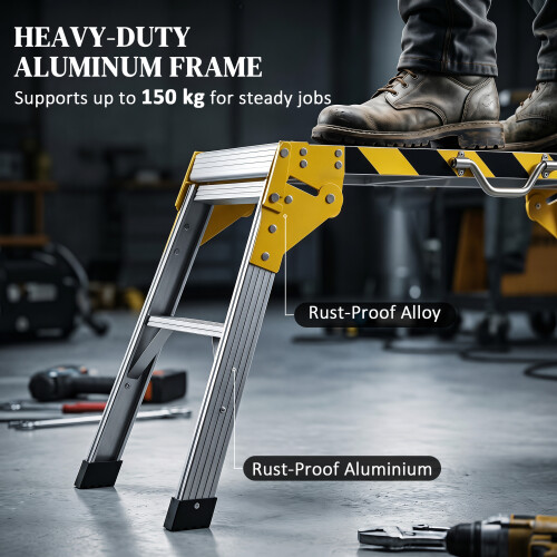 Homcom HOMCOM Work Bench, Foldable Garage Table, Aluminium Alloy, 150 kg 2
