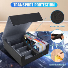 Caja de Almacenamiento para Cartas Coleccionables, Caja para Barajas de 4 Filas, Caja para Cartas con Cierre Magnético para Cartas de Juego, Color