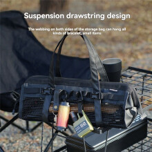 ISE MOUNT Camping Tool Bag Large Capacity Tent Peg Nail Net Storage Bag Hammer Wind Rope Folding Tote Bag