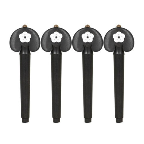 4/4 Cello String Knop Cello Pegs Ebonewood Hand String Skaft Handsnidade Violinskaft Halkfri Knopp