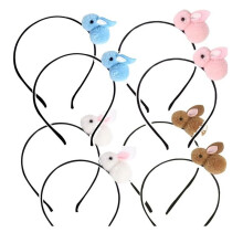Easter HeadBoppers 8pcs Bunny Cute Hair Hoop Headband Rabbits Hair Hoop Hair Accessories Easter Decoration for Women