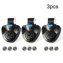(3 Pcs) Fishing Alarm Fish Bite Alarm Loud Sound Bell Clip On Fishing Rod Fishing Electronic LED Light Fishing Tackle Tools Accessories