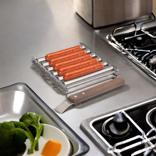 Stainless Steel Hot Dog Roller, Rustproof & Even Cooking 1