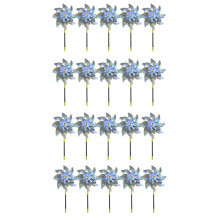 20 Szt. Odblaskowych Wiatraczków z Kołkami, Ekstra Błyszczący Wiatraczek do Dekoracji Ogrodu, Odstraszacz Ptaków