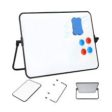 Tableau blanc de bureau rotatif avec support en aluminium