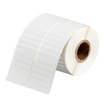 Brady Polyester White Permanent Acrylic Satin Rectangle Thermal Transfer