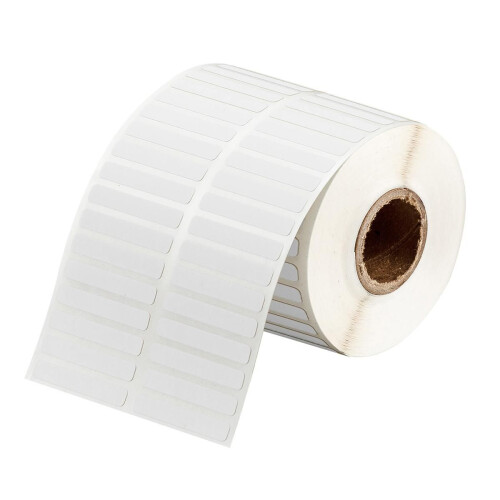 Brady Polyester White Permanent Acrylic Satin Rectangle Thermal Transfer