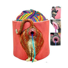 (orange) Malloy Cat Yarn Bowl, Yarn Bowls for Crocheting Knitting Cat Butt, Yarn Bowls