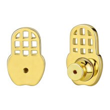 2PCS Comfortable Earring Supports For Large Earrings Gold-Gold