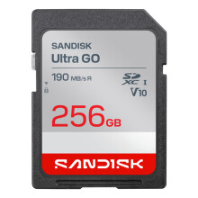 Scheda di memoria SDXC - SANDISK - Ultra GO SDSDUGN-256G-GN6IN - 256 Go - 190 Mo/s - UHS-I U3 V10