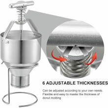 Manual Donut Depositor, 3L Donut Dispenser with Stand, Stainless Steel Donut Dropper Maker, for Home, Bakeries, Cafes