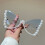 Lunettes de soleil papillon à monture de perles élégantes avec-2 8