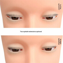 New Real 4 Layers Mannequin for Eyelash Extension Practice Silicone Doll with Open Eye Eyelash B