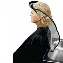 (Black) 1PC Waterproof Shampoo Shawl Hair Funnel Baked Oil Dyed Hair Care Shawl Shampoo Shawl For Household Hair Wash Rinse Dye Hair