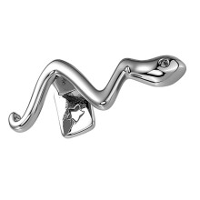 Grill à dents inférieures supérieures en cuivre à la mode-Argent