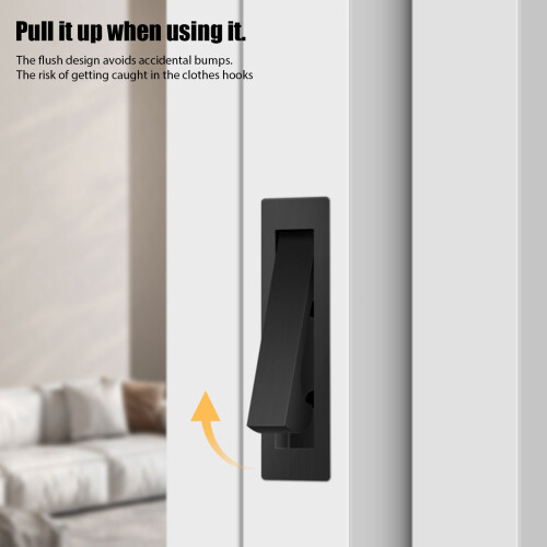 Narrow Drawer Handles Easy Assembly For Space Saving-Black 2