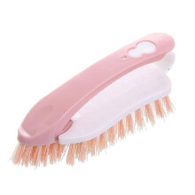 (pink) Household Removable Multi-function Soft hair Cleaning Brush Kitchen Bathroom Decontamination Cleaning Brush