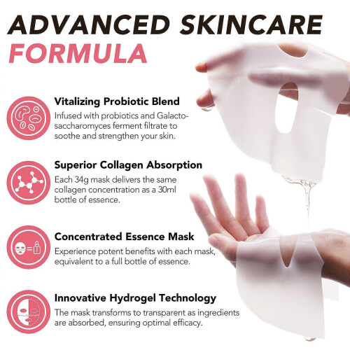 (4pcs) Collagen Mask Moisturizing Hydrating Light Lines Non-greasy Moisturizing Mask 1