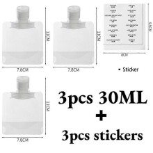 (3pcs 30ml) 3/1pcs Cosmetics Lotion Bath shampoo Facial Cleanser Disposable Sub Packaging Bag Travel Essential Beauty Health Makeup Tools