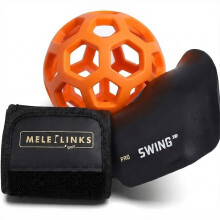 MELELINKS Right Hand,ProSWING Swing Training Aid & Wrist Cradle & Compression Sphere Orange