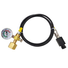 Soda Water External High Pressure Hose Kit for Homebrew CO2 Carbon Dioxide Tank,Tr21-4 to W21.8-14 CGA320 B