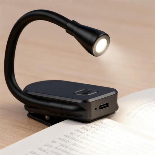 Rechargeable Clip  Book Light, 3 Lighting Modes Adjustment, 360 Flexible, Clip  Book Reading Light for Studying 1