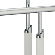 Staande handdoekhouder Wit-Zilver