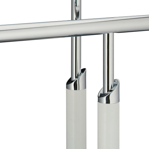 Staande handdoekhouder Wit-Zilver