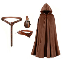 Men Renaissances Costume Halloween Medieval Pirate Belt-Brown